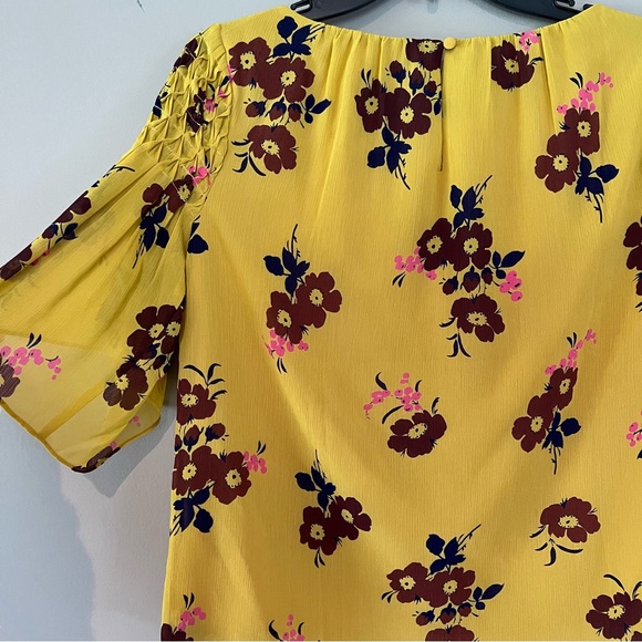 Madewell Pleated Cascade Top in Retro Bouquet Floral Size Small - Picture 10 of 15